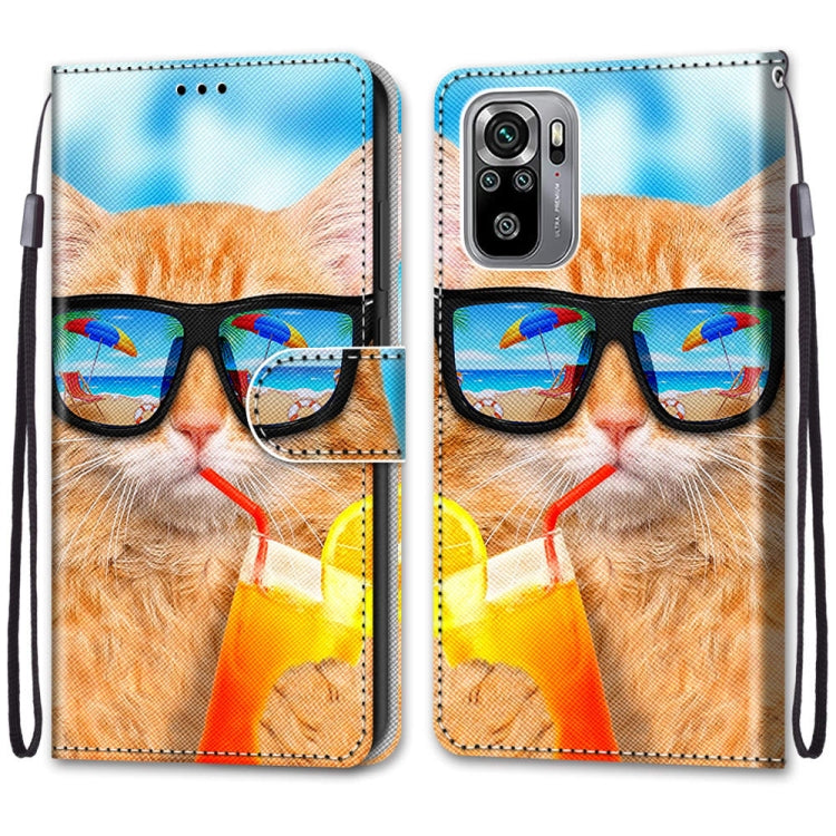 Coloured Drawing Cross Texture Horizontal Flip PU Leather Case with Holder & Card Slots & Wallet & Lanyard, For Xiaomi Redmi Note 10 4G / Note 10s, For Xiaomi Redmi Note 10 5G, For Xiaomi Redmi Note 10 Pro Max / Note 10 Pro                             ...