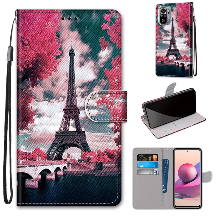 Coloured Drawing Cross Texture Horizontal Flip PU Leather Case with Holder & Card Slots & Wallet & Lanyard, For Xiaomi Redmi Note 10 4G / Note 10s, For Xiaomi Redmi Note 10 5G, For Xiaomi Redmi Note 10 Pro Max / Note 10 Pro                             ...
