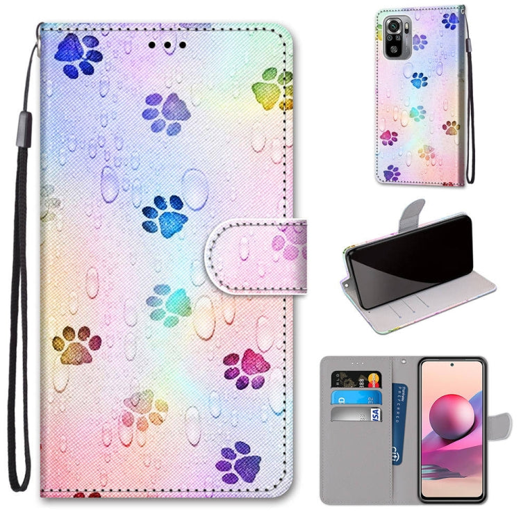 Coloured Drawing Cross Texture Horizontal Flip PU Leather Case with Holder & Card Slots & Wallet & Lanyard, For Xiaomi Redmi Note 10 4G / Note 10s, For Xiaomi Redmi Note 10 5G, For Xiaomi Redmi Note 10 Pro Max / Note 10 Pro                             ...