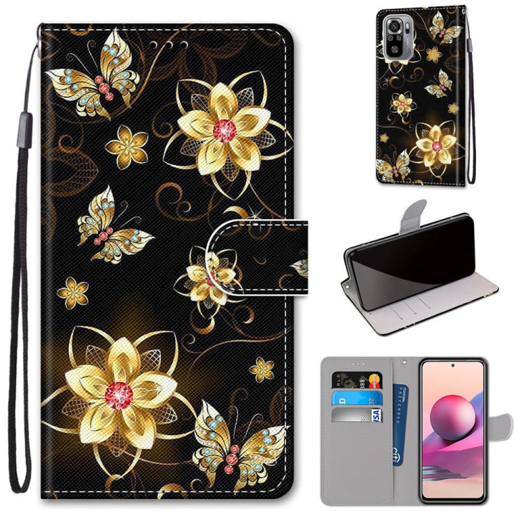 Coloured Drawing Cross Texture Horizontal Flip PU Leather Case with Holder & Card Slots & Wallet & Lanyard, For Xiaomi Redmi Note 10 4G / Note 10s, For Xiaomi Redmi Note 10 5G, For Xiaomi Redmi Note 10 Pro Max / Note 10 Pro                             ...