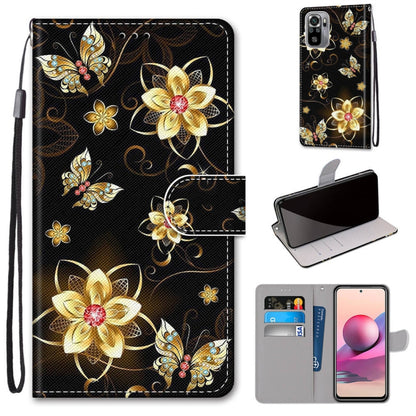 Coloured Drawing Cross Texture Horizontal Flip PU Leather Case with Holder & Card Slots & Wallet & Lanyard, For Xiaomi Redmi Note 10 4G / Note 10s, For Xiaomi Redmi Note 10 5G, For Xiaomi Redmi Note 10 Pro Max / Note 10 Pro                             ...
