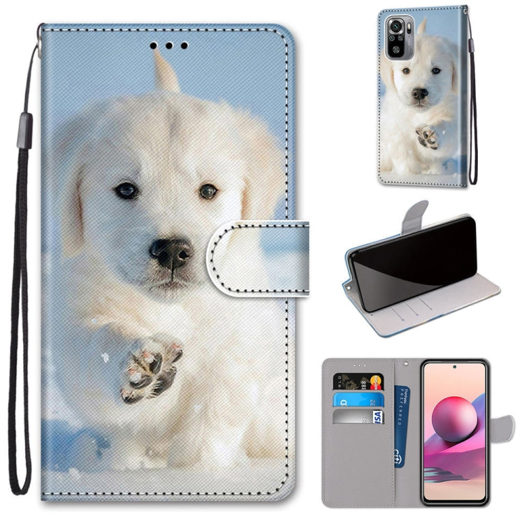 Coloured Drawing Cross Texture Horizontal Flip PU Leather Case with Holder & Card Slots & Wallet & Lanyard, For Xiaomi Redmi Note 10 4G / Note 10s, For Xiaomi Redmi Note 10 5G, For Xiaomi Redmi Note 10 Pro Max / Note 10 Pro                             ...