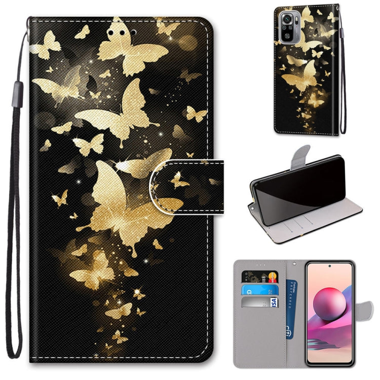Coloured Drawing Cross Texture Horizontal Flip PU Leather Case with Holder & Card Slots & Wallet & Lanyard, For Xiaomi Redmi Note 10 4G / Note 10s, For Xiaomi Redmi Note 10 5G, For Xiaomi Redmi Note 10 Pro Max / Note 10 Pro                             ...