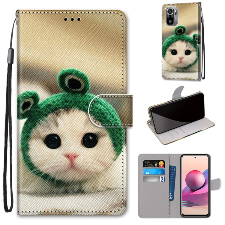 Coloured Drawing Cross Texture Horizontal Flip PU Leather Case with Holder & Card Slots & Wallet & Lanyard, For Xiaomi Redmi Note 10 4G / Note 10s, For Xiaomi Redmi Note 10 5G, For Xiaomi Redmi Note 10 Pro Max / Note 10 Pro                             ...