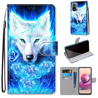 Coloured Drawing Cross Texture Horizontal Flip PU Leather Case with Holder & Card Slots & Wallet & Lanyard, For Xiaomi Redmi Note 10 4G / Note 10s, For Xiaomi Redmi Note 10 5G, For Xiaomi Redmi Note 10 Pro Max / Note 10 Pro                             ...