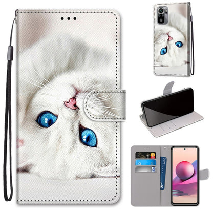 Coloured Drawing Cross Texture Horizontal Flip PU Leather Case with Holder & Card Slots & Wallet & Lanyard, For Xiaomi Redmi Note 10 4G / Note 10s, For Xiaomi Redmi Note 10 5G, For Xiaomi Redmi Note 10 Pro Max / Note 10 Pro                             ...
