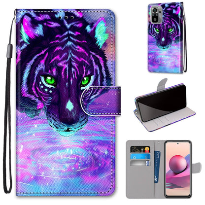Coloured Drawing Cross Texture Horizontal Flip PU Leather Case with Holder & Card Slots & Wallet & Lanyard, For Xiaomi Redmi Note 10 4G / Note 10s, For Xiaomi Redmi Note 10 5G, For Xiaomi Redmi Note 10 Pro Max / Note 10 Pro                             ...