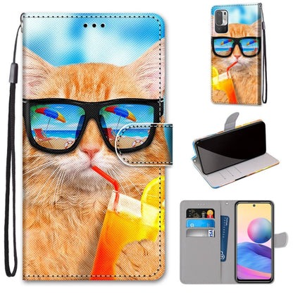 Coloured Drawing Cross Texture Horizontal Flip PU Leather Case with Holder & Card Slots & Wallet & Lanyard, For Xiaomi Redmi Note 10 4G / Note 10s, For Xiaomi Redmi Note 10 5G, For Xiaomi Redmi Note 10 Pro Max / Note 10 Pro                             ...