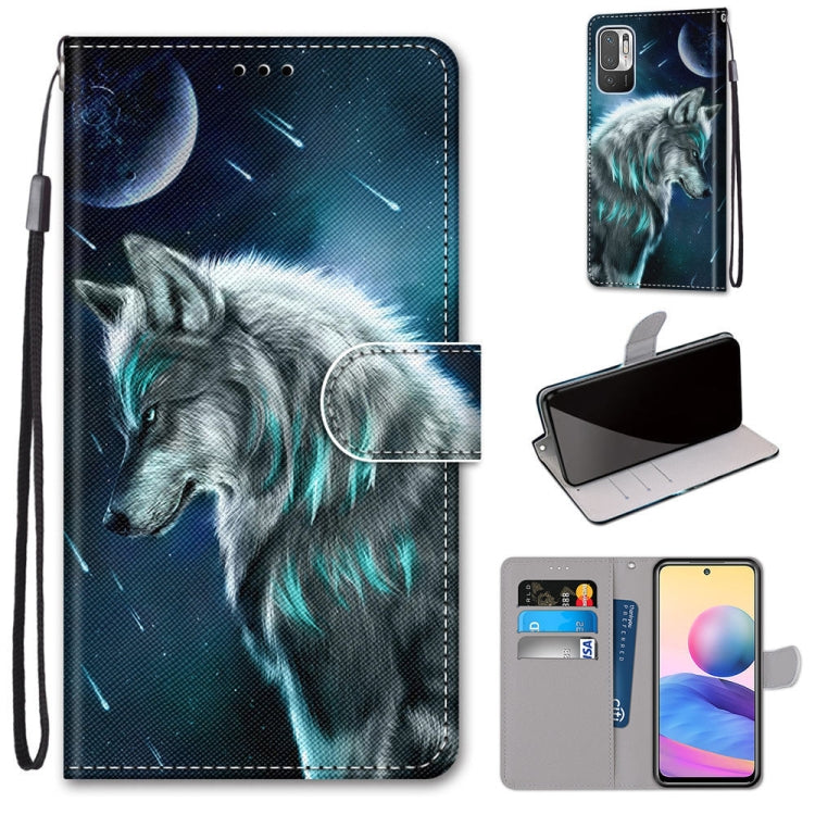 Coloured Drawing Cross Texture Horizontal Flip PU Leather Case with Holder & Card Slots & Wallet & Lanyard, For Xiaomi Redmi Note 10 4G / Note 10s, For Xiaomi Redmi Note 10 5G, For Xiaomi Redmi Note 10 Pro Max / Note 10 Pro                             ...
