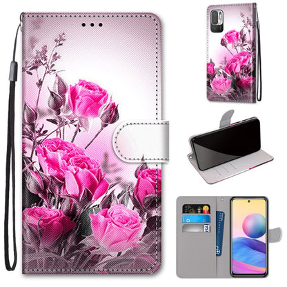 Coloured Drawing Cross Texture Horizontal Flip PU Leather Case with Holder & Card Slots & Wallet & Lanyard, For Xiaomi Redmi Note 10 4G / Note 10s, For Xiaomi Redmi Note 10 5G, For Xiaomi Redmi Note 10 Pro Max / Note 10 Pro                             ...