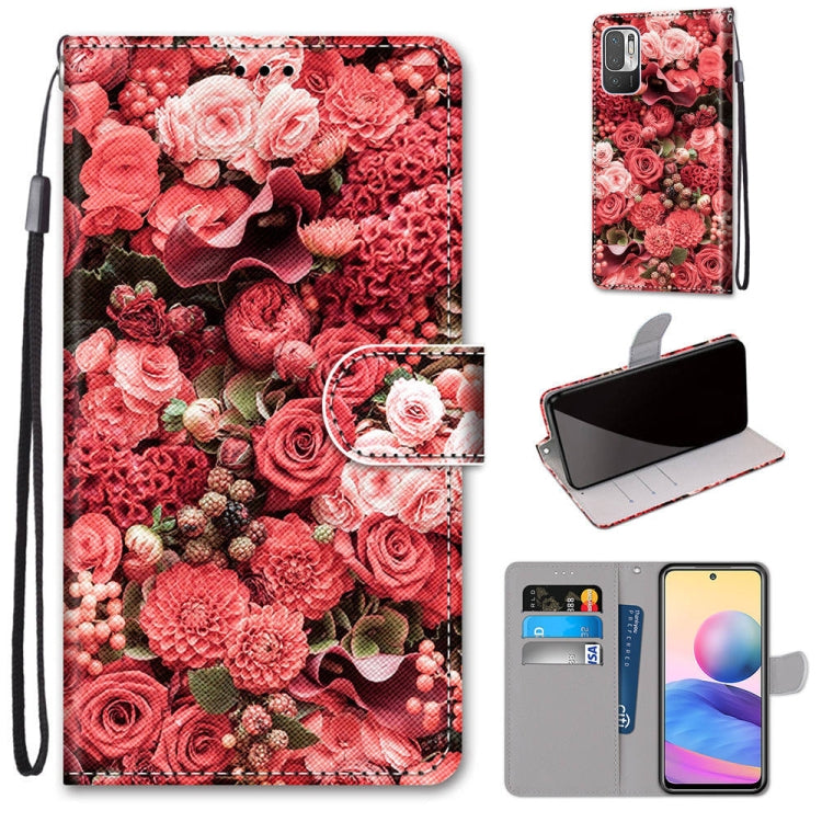 Coloured Drawing Cross Texture Horizontal Flip PU Leather Case with Holder & Card Slots & Wallet & Lanyard, For Xiaomi Redmi Note 10 4G / Note 10s, For Xiaomi Redmi Note 10 5G, For Xiaomi Redmi Note 10 Pro Max / Note 10 Pro                             ...