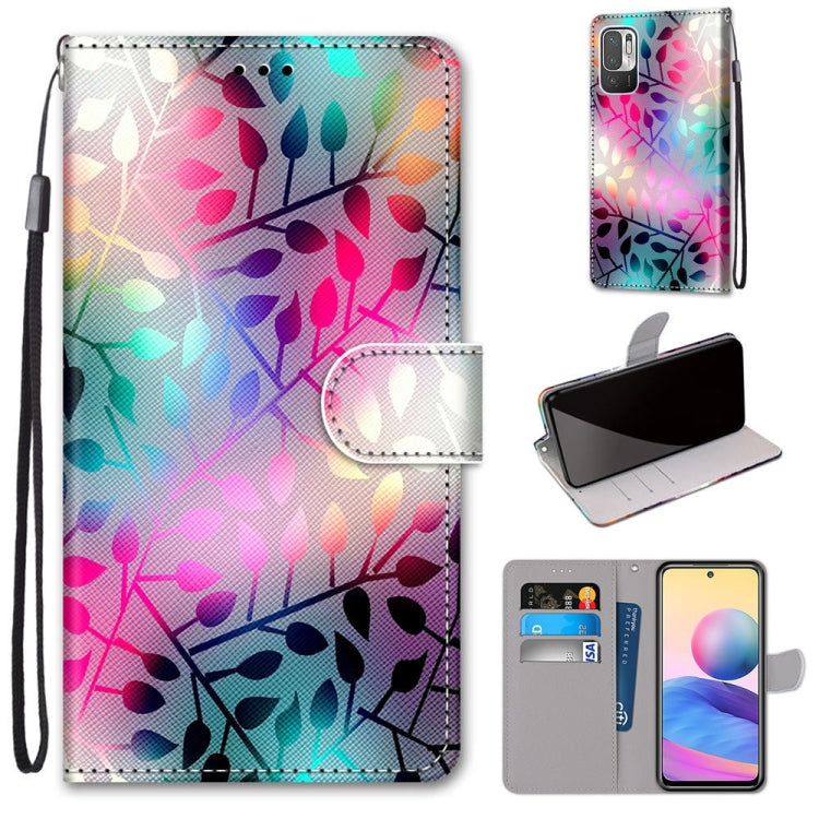 Coloured Drawing Cross Texture Horizontal Flip PU Leather Case with Holder & Card Slots & Wallet & Lanyard, For Xiaomi Redmi Note 10 4G / Note 10s, For Xiaomi Redmi Note 10 5G, For Xiaomi Redmi Note 10 Pro Max / Note 10 Pro                             ...