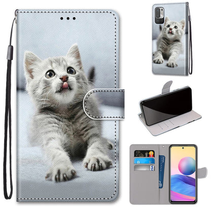 Coloured Drawing Cross Texture Horizontal Flip PU Leather Case with Holder & Card Slots & Wallet & Lanyard, For Xiaomi Redmi Note 10 4G / Note 10s, For Xiaomi Redmi Note 10 5G, For Xiaomi Redmi Note 10 Pro Max / Note 10 Pro                             ...