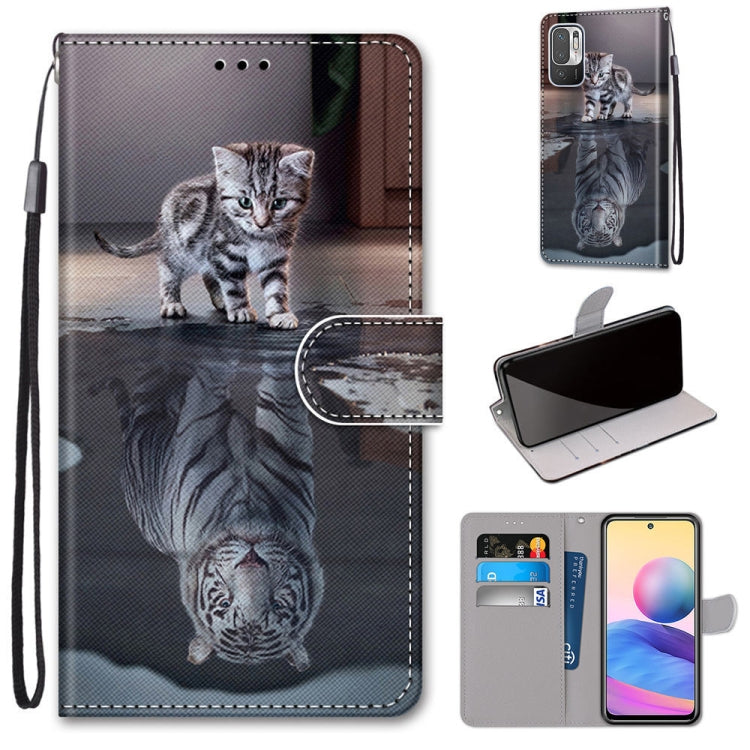 Coloured Drawing Cross Texture Horizontal Flip PU Leather Case with Holder & Card Slots & Wallet & Lanyard, For Xiaomi Redmi Note 10 4G / Note 10s, For Xiaomi Redmi Note 10 5G, For Xiaomi Redmi Note 10 Pro Max / Note 10 Pro                             ...