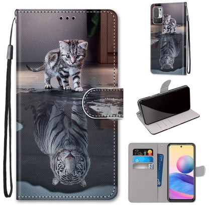 Coloured Drawing Cross Texture Horizontal Flip PU Leather Case with Holder & Card Slots & Wallet & Lanyard, For Xiaomi Redmi Note 10 4G / Note 10s, For Xiaomi Redmi Note 10 5G, For Xiaomi Redmi Note 10 Pro Max / Note 10 Pro                             ...