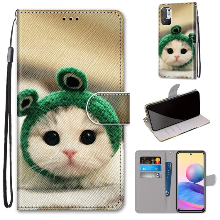 Coloured Drawing Cross Texture Horizontal Flip PU Leather Case with Holder & Card Slots & Wallet & Lanyard, For Xiaomi Redmi Note 10 4G / Note 10s, For Xiaomi Redmi Note 10 5G, For Xiaomi Redmi Note 10 Pro Max / Note 10 Pro                             ...