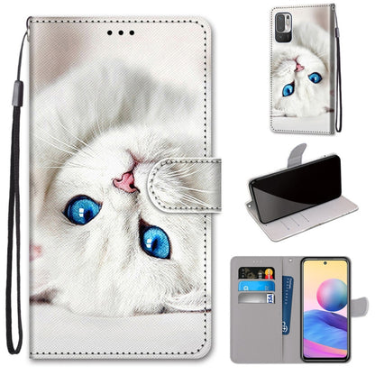 Coloured Drawing Cross Texture Horizontal Flip PU Leather Case with Holder & Card Slots & Wallet & Lanyard, For Xiaomi Redmi Note 10 4G / Note 10s, For Xiaomi Redmi Note 10 5G, For Xiaomi Redmi Note 10 Pro Max / Note 10 Pro                             ...