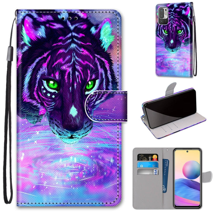Coloured Drawing Cross Texture Horizontal Flip PU Leather Case with Holder & Card Slots & Wallet & Lanyard, For Xiaomi Redmi Note 10 4G / Note 10s, For Xiaomi Redmi Note 10 5G, For Xiaomi Redmi Note 10 Pro Max / Note 10 Pro                             ...
