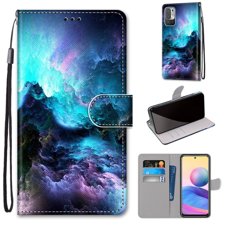 Coloured Drawing Cross Texture Horizontal Flip PU Leather Case with Holder & Card Slots & Wallet & Lanyard, For Xiaomi Redmi Note 10 4G / Note 10s, For Xiaomi Redmi Note 10 5G, For Xiaomi Redmi Note 10 Pro Max / Note 10 Pro                             ...