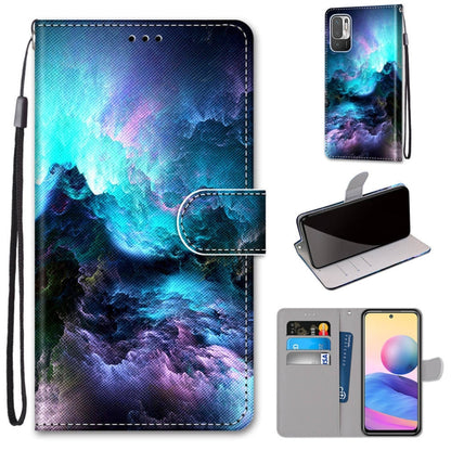Coloured Drawing Cross Texture Horizontal Flip PU Leather Case with Holder & Card Slots & Wallet & Lanyard, For Xiaomi Redmi Note 10 4G / Note 10s, For Xiaomi Redmi Note 10 5G, For Xiaomi Redmi Note 10 Pro Max / Note 10 Pro                             ...