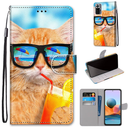 Coloured Drawing Cross Texture Horizontal Flip PU Leather Case with Holder & Card Slots & Wallet & Lanyard, For Xiaomi Redmi Note 10 4G / Note 10s, For Xiaomi Redmi Note 10 5G, For Xiaomi Redmi Note 10 Pro Max / Note 10 Pro                             ...