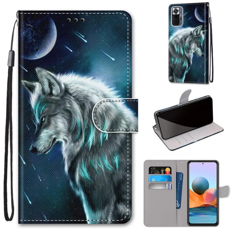 Coloured Drawing Cross Texture Horizontal Flip PU Leather Case with Holder & Card Slots & Wallet & Lanyard, For Xiaomi Redmi Note 10 4G / Note 10s, For Xiaomi Redmi Note 10 5G, For Xiaomi Redmi Note 10 Pro Max / Note 10 Pro                             ...