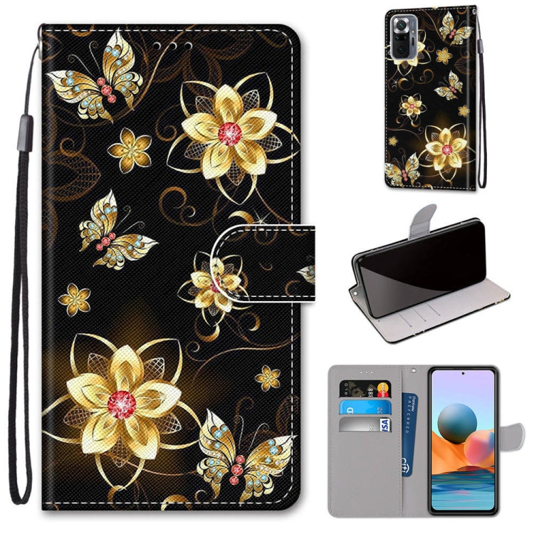 Coloured Drawing Cross Texture Horizontal Flip PU Leather Case with Holder & Card Slots & Wallet & Lanyard, For Xiaomi Redmi Note 10 4G / Note 10s, For Xiaomi Redmi Note 10 5G, For Xiaomi Redmi Note 10 Pro Max / Note 10 Pro                             ...