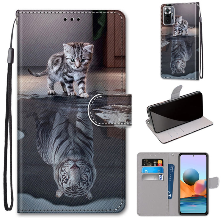 Coloured Drawing Cross Texture Horizontal Flip PU Leather Case with Holder & Card Slots & Wallet & Lanyard, For Xiaomi Redmi Note 10 4G / Note 10s, For Xiaomi Redmi Note 10 5G, For Xiaomi Redmi Note 10 Pro Max / Note 10 Pro                             ...