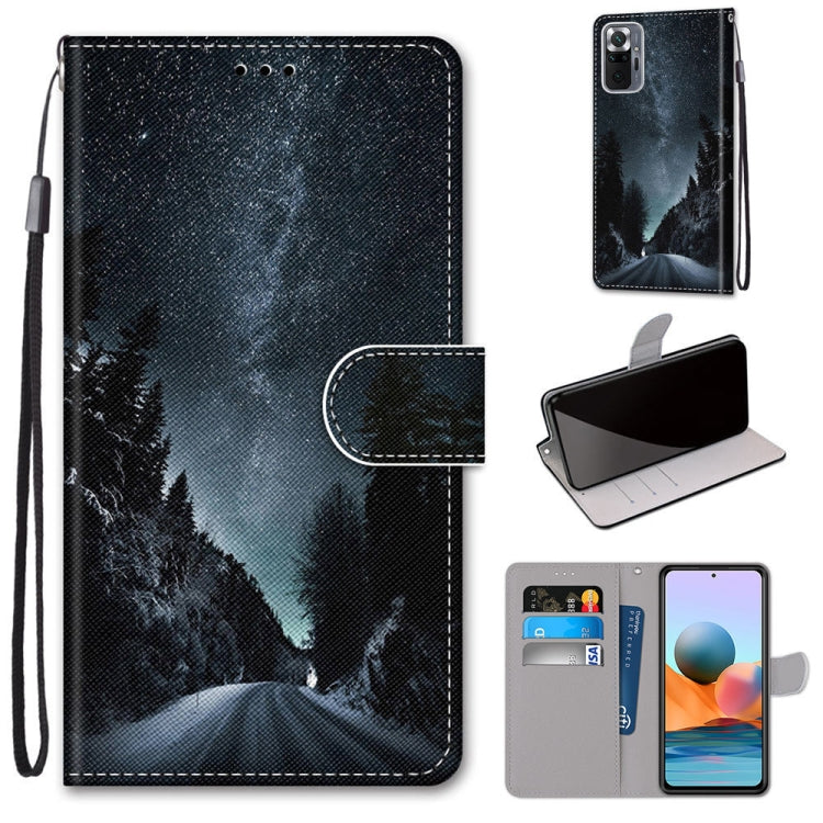 Coloured Drawing Cross Texture Horizontal Flip PU Leather Case with Holder & Card Slots & Wallet & Lanyard, For Xiaomi Redmi Note 10 4G / Note 10s, For Xiaomi Redmi Note 10 5G, For Xiaomi Redmi Note 10 Pro Max / Note 10 Pro                             ...