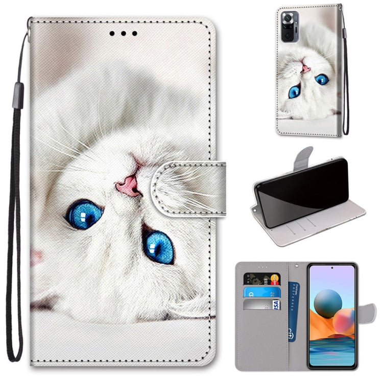 Coloured Drawing Cross Texture Horizontal Flip PU Leather Case with Holder & Card Slots & Wallet & Lanyard, For Xiaomi Redmi Note 10 4G / Note 10s, For Xiaomi Redmi Note 10 5G, For Xiaomi Redmi Note 10 Pro Max / Note 10 Pro                             ...