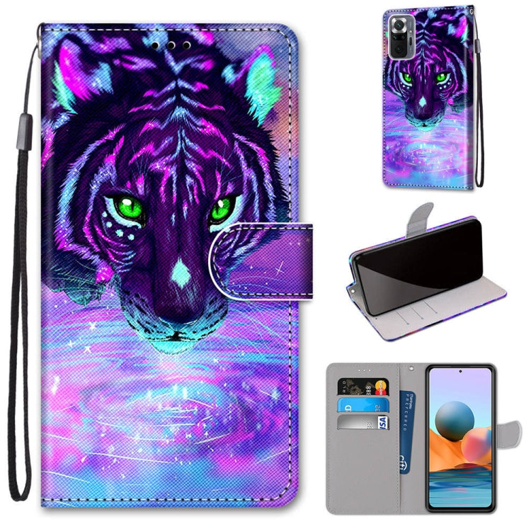 Coloured Drawing Cross Texture Horizontal Flip PU Leather Case with Holder & Card Slots & Wallet & Lanyard, For Xiaomi Redmi Note 10 4G / Note 10s, For Xiaomi Redmi Note 10 5G, For Xiaomi Redmi Note 10 Pro Max / Note 10 Pro                             ...
