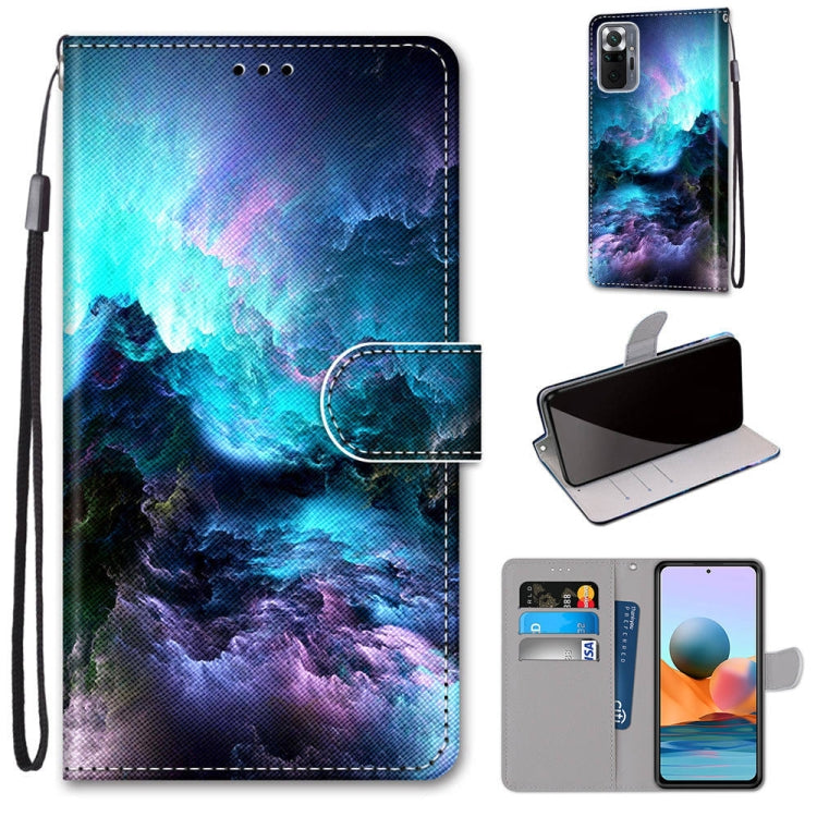 Coloured Drawing Cross Texture Horizontal Flip PU Leather Case with Holder & Card Slots & Wallet & Lanyard, For Xiaomi Redmi Note 10 4G / Note 10s, For Xiaomi Redmi Note 10 5G, For Xiaomi Redmi Note 10 Pro Max / Note 10 Pro                             ...