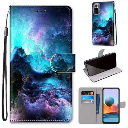 Coloured Drawing Cross Texture Horizontal Flip PU Leather Case with Holder & Card Slots & Wallet & Lanyard, For Xiaomi Redmi Note 10 4G / Note 10s, For Xiaomi Redmi Note 10 5G, For Xiaomi Redmi Note 10 Pro Max / Note 10 Pro                             ...