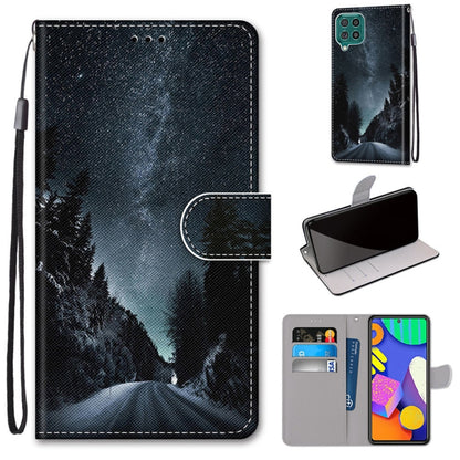 Coloured Drawing Cross Texture Horizontal Flip PU Leather Case with Holder & Card Slots & Wallet & Lanyard, For Samsung Galaxy F62 / M62, For Samsung Galaxy S21 FE, For Samsung Galaxy Xcover 5