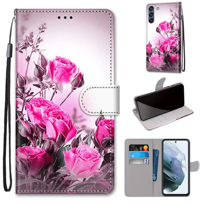 Coloured Drawing Cross Texture Horizontal Flip PU Leather Case with Holder & Card Slots & Wallet & Lanyard, For Samsung Galaxy F62 / M62, For Samsung Galaxy S21 FE, For Samsung Galaxy Xcover 5