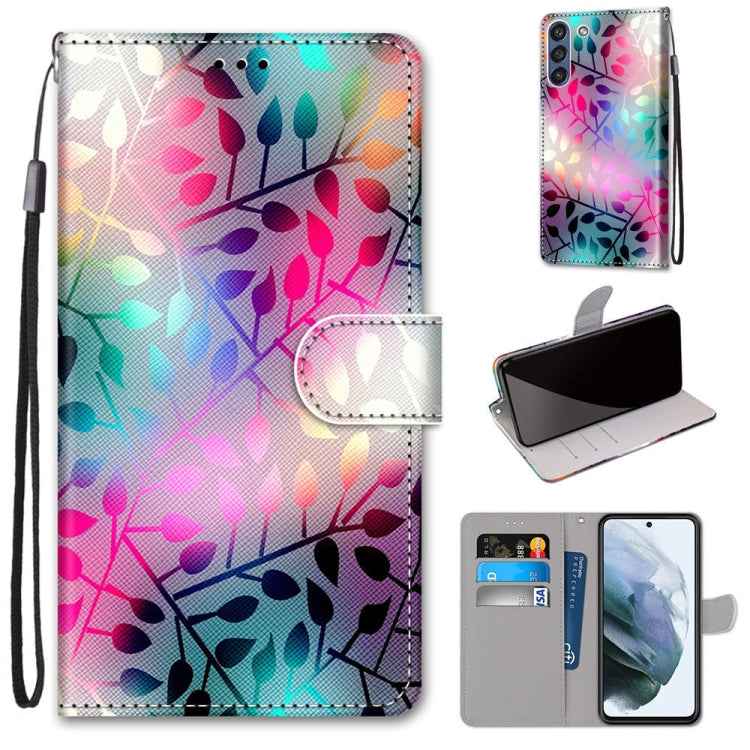 Coloured Drawing Cross Texture Horizontal Flip PU Leather Case with Holder & Card Slots & Wallet & Lanyard, For Samsung Galaxy F62 / M62, For Samsung Galaxy S21 FE, For Samsung Galaxy Xcover 5