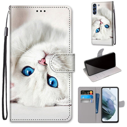 Coloured Drawing Cross Texture Horizontal Flip PU Leather Case with Holder & Card Slots & Wallet & Lanyard, For Samsung Galaxy F62 / M62, For Samsung Galaxy S21 FE, For Samsung Galaxy Xcover 5