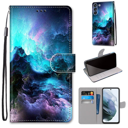 Coloured Drawing Cross Texture Horizontal Flip PU Leather Case with Holder & Card Slots & Wallet & Lanyard, For Samsung Galaxy F62 / M62, For Samsung Galaxy S21 FE, For Samsung Galaxy Xcover 5