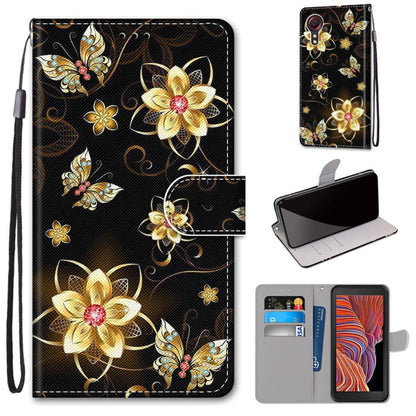 Coloured Drawing Cross Texture Horizontal Flip PU Leather Case with Holder & Card Slots & Wallet & Lanyard, For Samsung Galaxy F62 / M62, For Samsung Galaxy S21 FE, For Samsung Galaxy Xcover 5