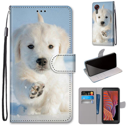 Coloured Drawing Cross Texture Horizontal Flip PU Leather Case with Holder & Card Slots & Wallet & Lanyard, For Samsung Galaxy F62 / M62, For Samsung Galaxy S21 FE, For Samsung Galaxy Xcover 5