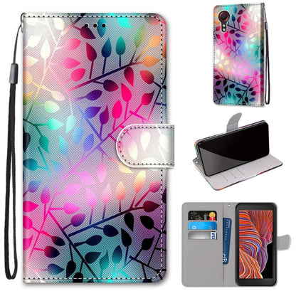 Coloured Drawing Cross Texture Horizontal Flip PU Leather Case with Holder & Card Slots & Wallet & Lanyard, For Samsung Galaxy F62 / M62, For Samsung Galaxy S21 FE, For Samsung Galaxy Xcover 5