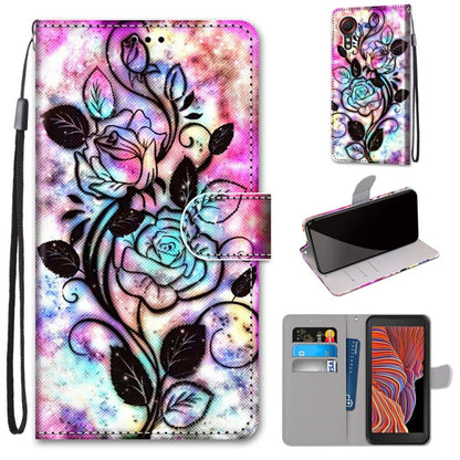 Coloured Drawing Cross Texture Horizontal Flip PU Leather Case with Holder & Card Slots & Wallet & Lanyard, For Samsung Galaxy F62 / M62, For Samsung Galaxy S21 FE, For Samsung Galaxy Xcover 5