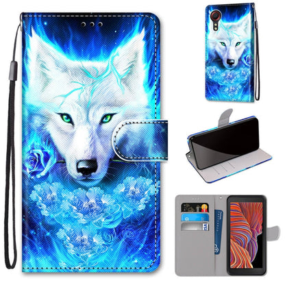 Coloured Drawing Cross Texture Horizontal Flip PU Leather Case with Holder & Card Slots & Wallet & Lanyard, For Samsung Galaxy F62 / M62, For Samsung Galaxy S21 FE, For Samsung Galaxy Xcover 5