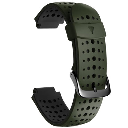 Two-color Silicone Replacement Strap Watchband, For Garmin Forerunner 220