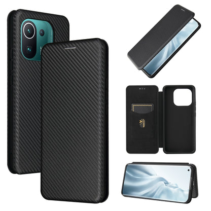 Carbon Fiber Texture Magnetic Horizontal Flip TPU + PC + PU Leather Case with Card Slot, For Xiaomi Mi 11 Ultra, For Xiaomi Mi 11 Pro, For Xiaomi Mi 11 Lite, For Realme C21, For Oppo Find X3 / X3 Pro