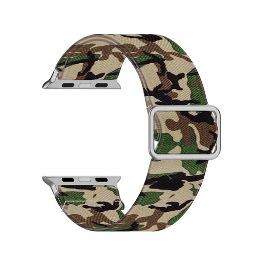 Adjustable Elastic Print Watch Strap, For Apple Watch Ultra 49mm / Series 8&7 45mm / SE 2&6&SE&5&4 44mm / 3&2&1 42mm, For Apple Watch Series 8&7 41mm / SE 2&6&SE&5&4 40mm / 3&2&1 38mm