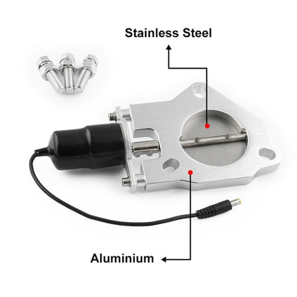 Universal Car Stainless Steel Racing Electric Exhaust Cutout Valves Control Motor, 2 inch, 2.25 inch, 3 inch