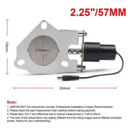 Universal Car Stainless Steel Racing Electric Exhaust Cutout Valves Control Motor, 2 inch, 2.25 inch, 3 inch