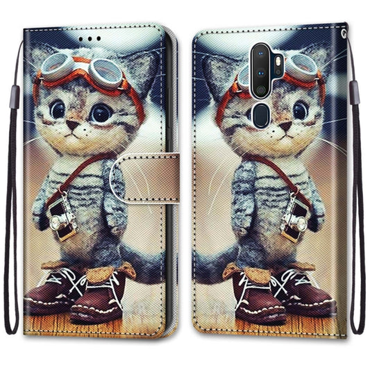 Coloured Drawing Cross Texture Horizontal Flip PU Leather Case with Holder & Card Slots & Wallet & Lanyard, For OPPO A9 (2020) / A5 (2020) / A11X / A11, For OPPO A15 / A15s, For OPPO A53 4G(2020) / A53s / A32 / A33 (2020)                               ...