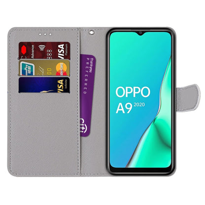 Coloured Drawing Cross Texture Horizontal Flip PU Leather Case with Holder & Card Slots & Wallet & Lanyard, For OPPO A9 (2020) / A5 (2020) / A11X / A11, For OPPO A15 / A15s, For OPPO A53 4G(2020) / A53s / A32 / A33 (2020)                               ...